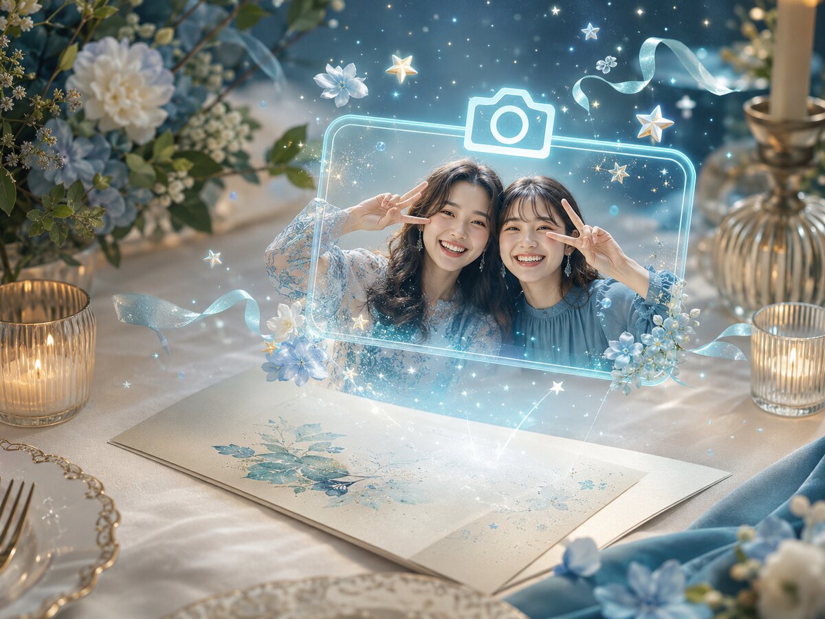 ARフォトフレームで写真を楽しむイメージ